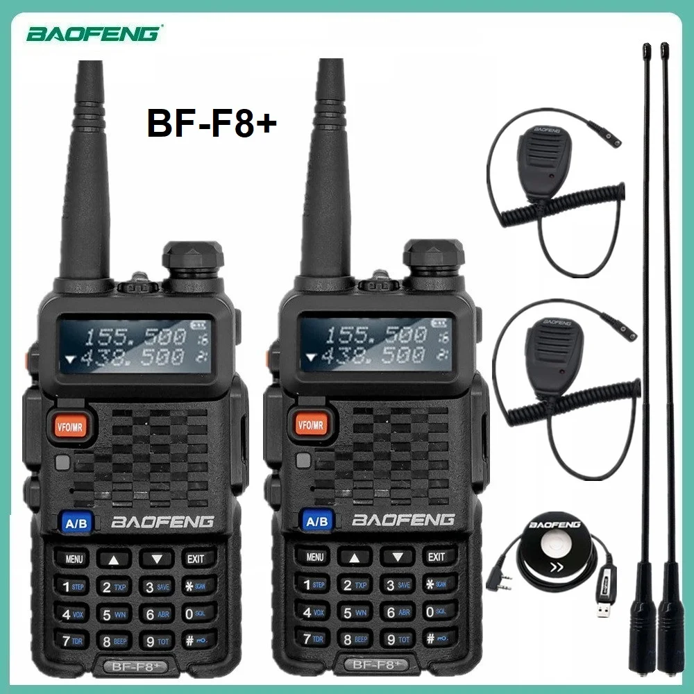 

2pcs/set Baofeng BF-F8 Plus Two Way CB Ham Radio Station Walkie Talkie Radio Scanner hf Transceiver UHF VHF BF F8 Talki Walki