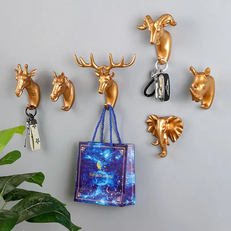 

Крючок с головой животного, трехмерный, однотонный, искусственный крючок, настенная вешалка, лошадь, жираф, лось, фотодекоративная вешалка