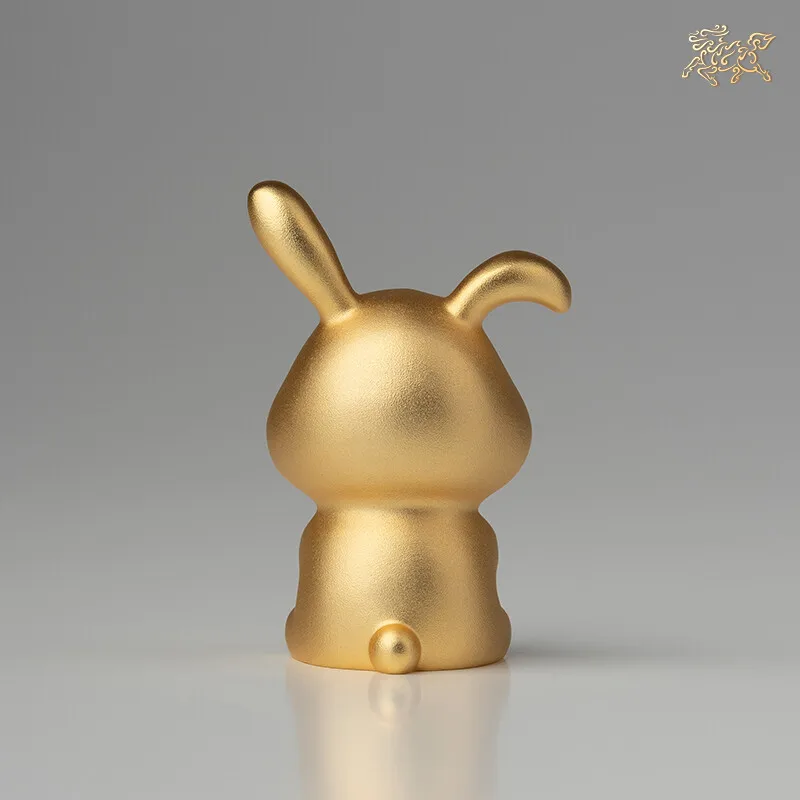 Лидер продаж 2023 медная резьба ручной работы талисман золотой кролик инородный