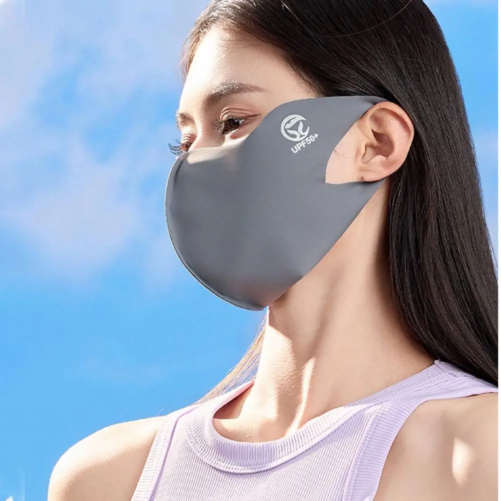 Солнцезащитный крем шарф для лица ледяная шелковая маска сплошной цвет