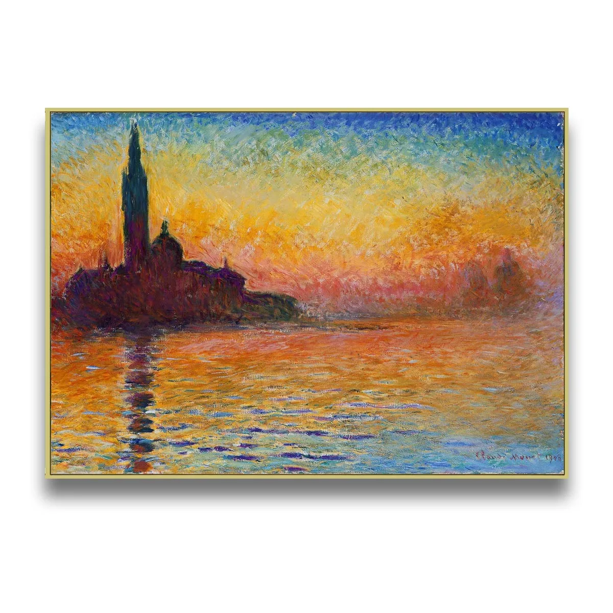 

Hand painted high quality reproduction of San Giorgio Maggiore at Dusk by Claude Monet seascape oil painting for living room