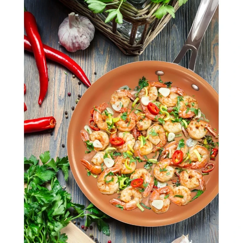 

2023 New 10Pc Pots and Pans Set Nonstick Cookware Set Red Cookware Set Cooking Pots and Pans Set Include Frying Pans
