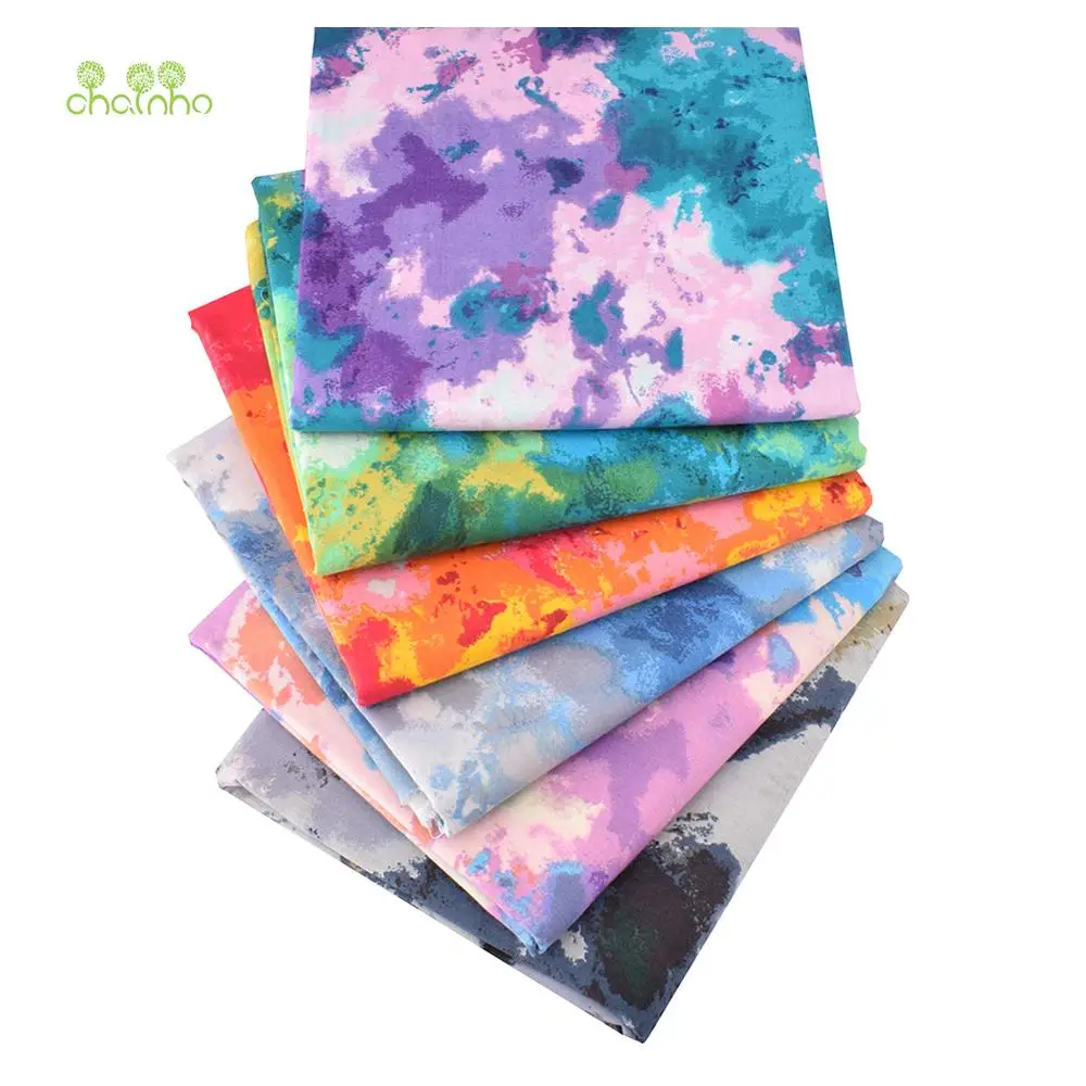 Chainho,Printed Plain Poplin Cotton Fabric,Patchwork Cloth,DIY Quilting & Sewing  Material,Floral Series,6 Designs,5 Sizes,PCC08