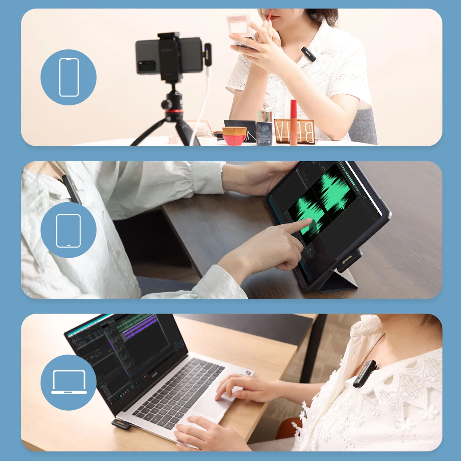 BOYA BY-WM3T2 профессиональный беспроводной петличный микрофон портативный аудио-и