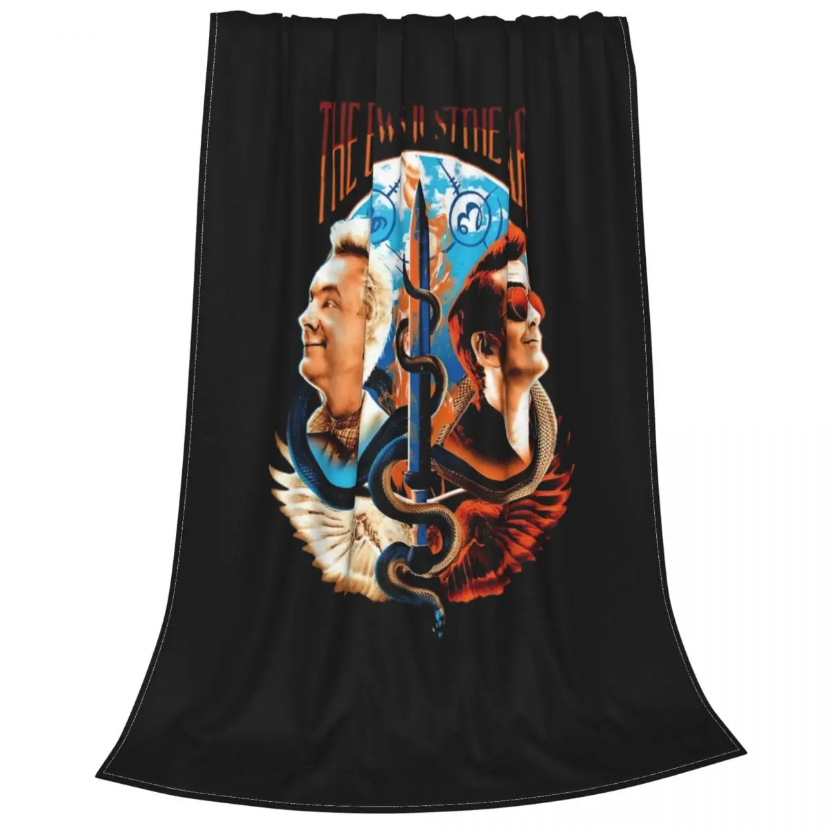 Фланелевое Одеяло Good Omens одеяло Aziraphale для кровати автомобиля теплое плюшевое