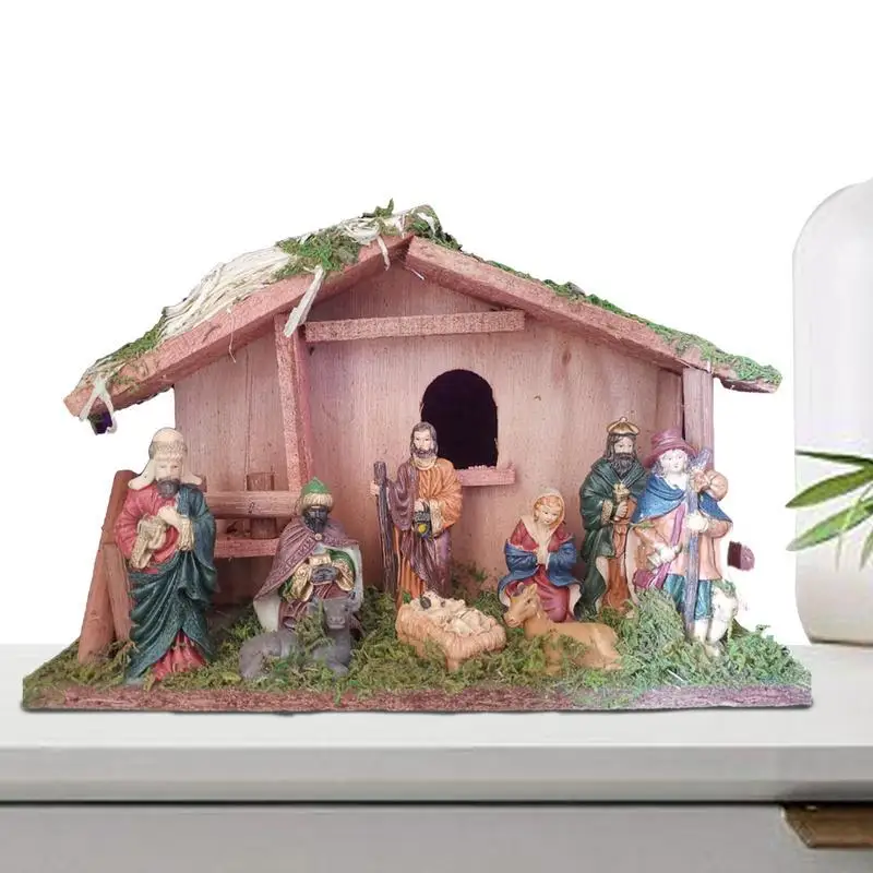 

Деревянный дом с подсветкой, светодиодный светильник ильник, деревянный кормушка, настольный набор, деревянный дом светодиодный светильни...