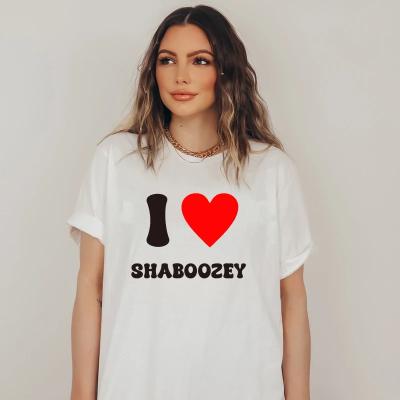 Женская футболка с графическим принтом I Love Shaboozey летняя модная в стиле Харадзюку