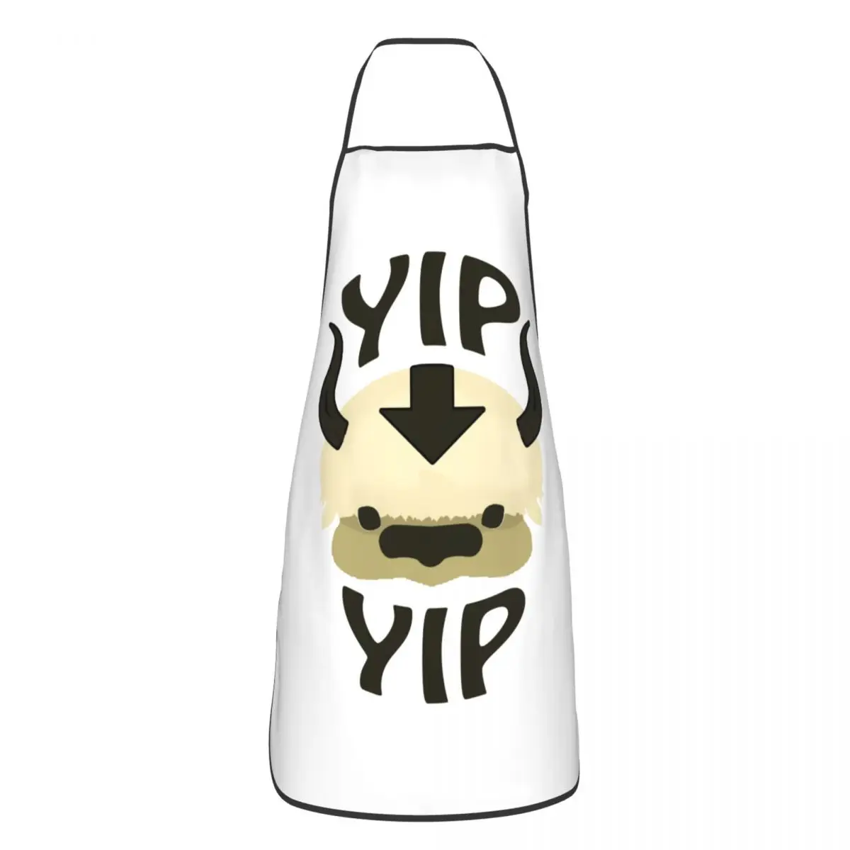 

Yip Yip Appa Avatar The Last Airbender Kitchen Cuisine Aprons Polyester Bib Tablier for Chef Barista Restaurant