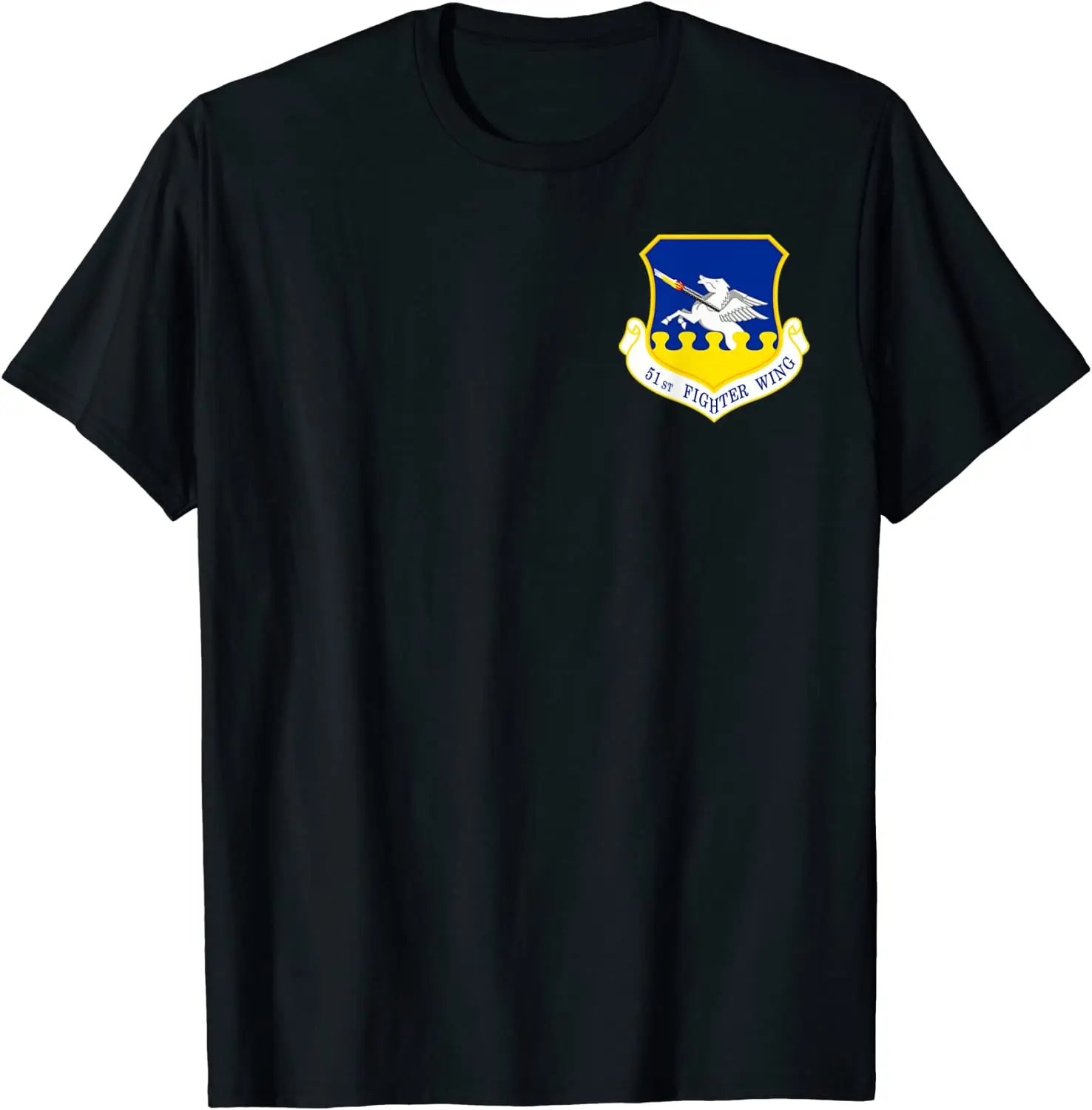 

Osan Air Base, South Korea. US Air Force 51st Fighter Wing Logo T-Shirt 100% Cotton O-Neck Short Sleeve Casual Mens T-shirt