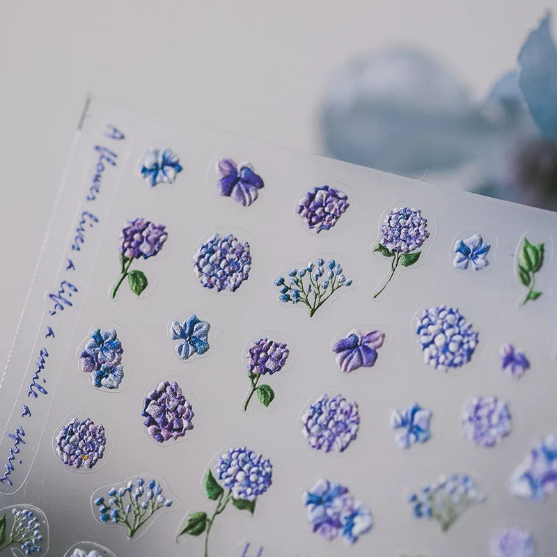 5D реалистичные рельефные летние синие фиолетовые ароматные цветы Лаванда