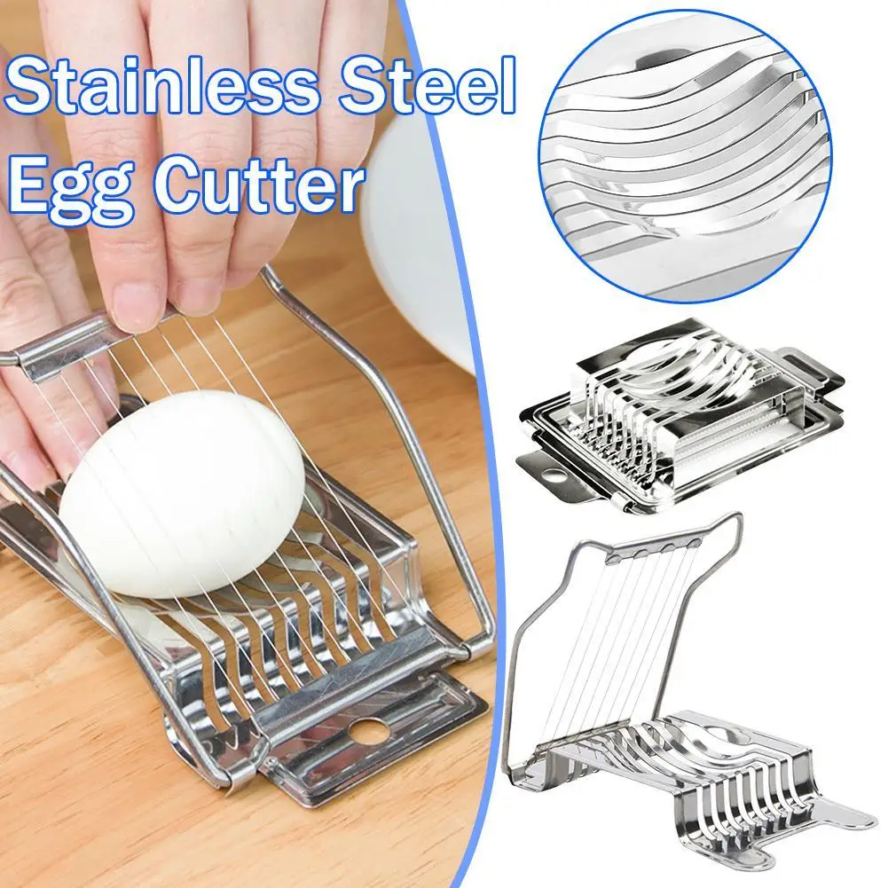 

Stainless Steel Egg Cutter Boilded Egg Slicer Sectioner Cutter Mold Flower-Shape Luncheon Meat Cutter Kitchen Accessories