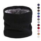 Женский и мужской вязаный шарф, утолщенный шерстяной воротник, шарфы, шейный шарф, теплый шейный платок, глушитель