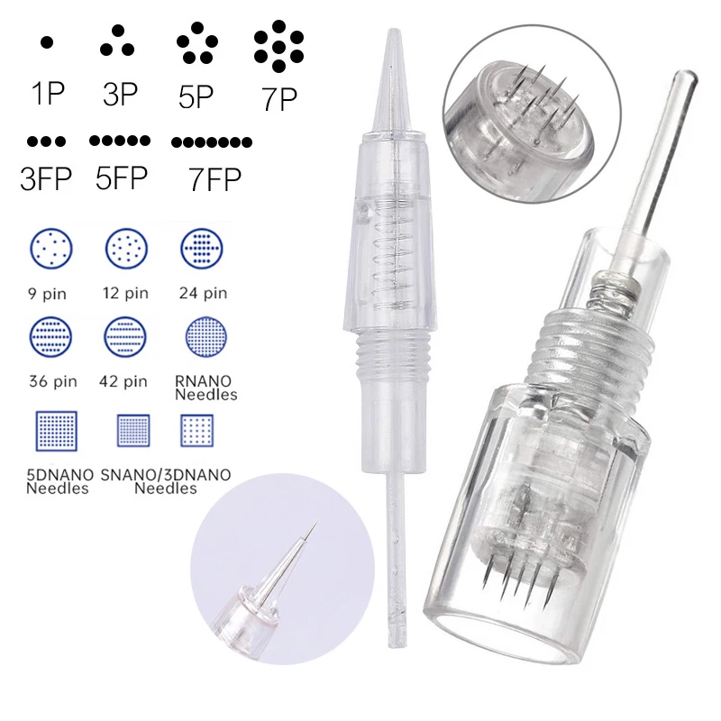 

50/20pcs Tattoo Needles Cartridge for Charmant liberty derma pen Machine Permanent Makeup Eyebrow Lips Micro Disposable Needles