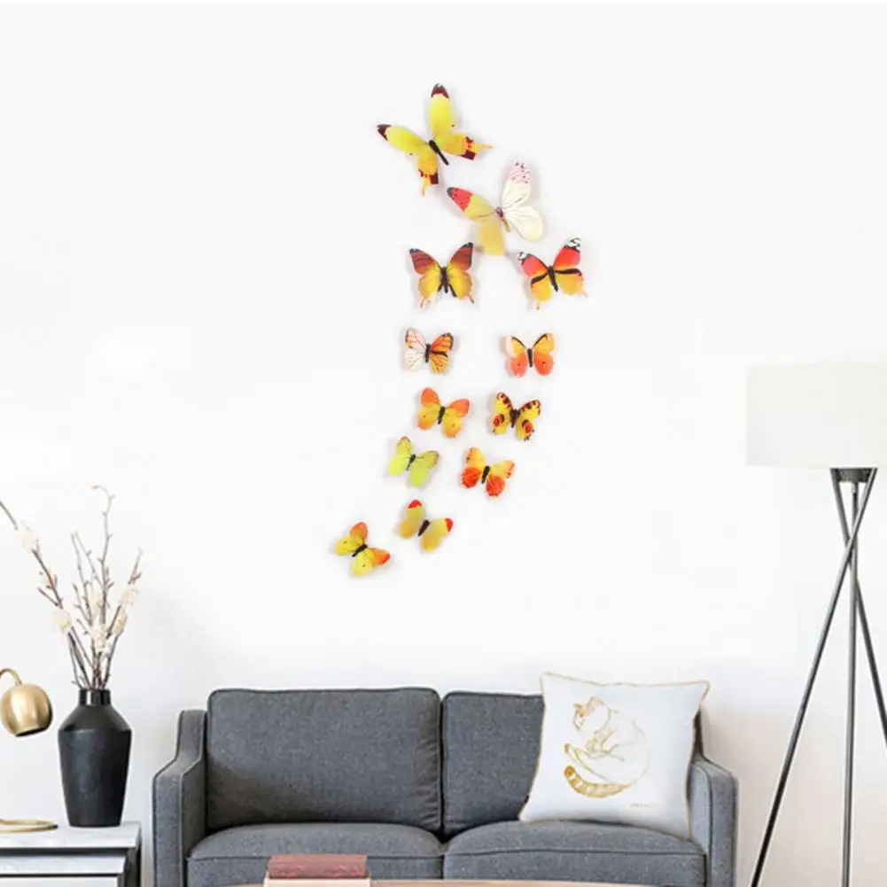 

Attractive Butterfly Wall Murals Removable Butterfly Wall Stickers Luminous Butterfly Wallpapers Kitchen Murals Ornamental
