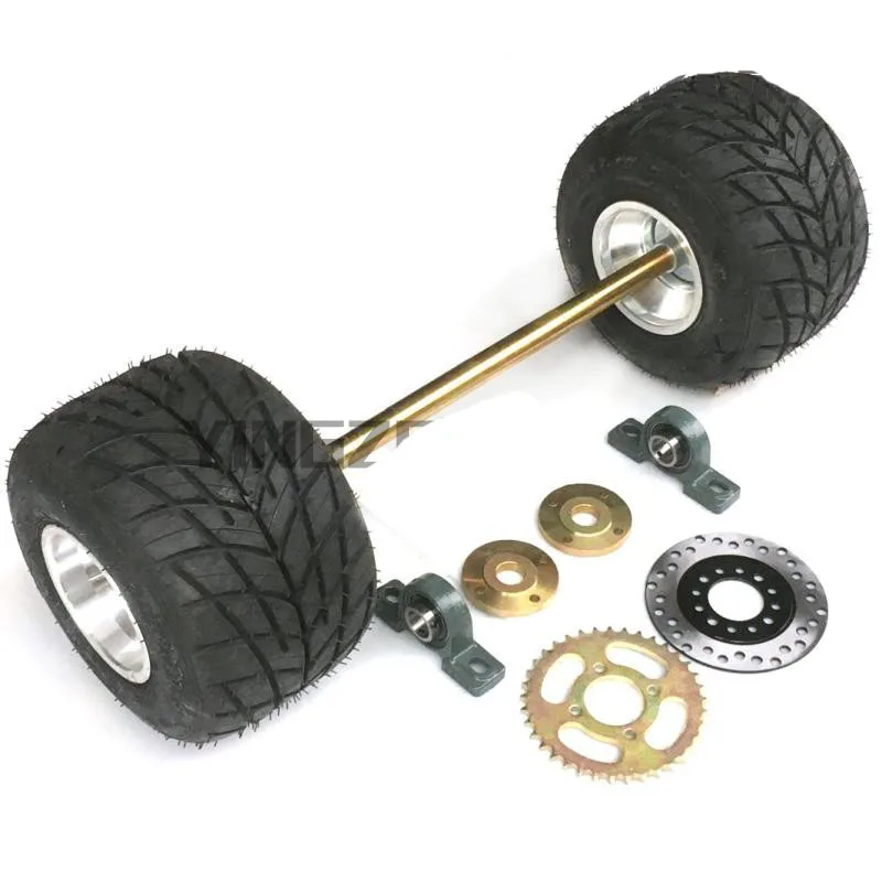 

DIY Four Wheel Buggy Disc Rotor Sprocket 100CM Rear Axle 5 Inch Wheel Drift Trike Tires for ATV UTV Go kart 125 150 200 250