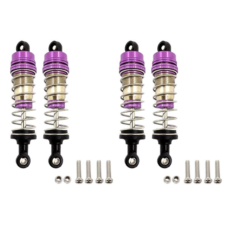 

For Wltoys 144001 124019 124018 4 Pcs Metal Shock Absorber Damper RC Car Upgrade Parts Accessories