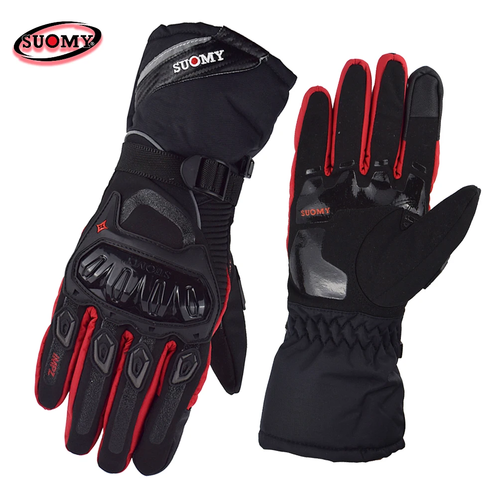 Зимние теплые Мотоциклетные Перчатки SUOMY 100% водонепроницаемые ветрозащитные