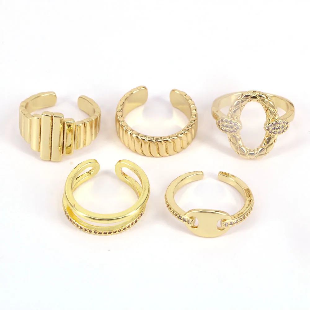 

5 шт., золотые кольца в стиле панк для женщин и девушек, модные кольца на палец неправильной формы, подарок 2022, Женские Ювелирные изделия для в...