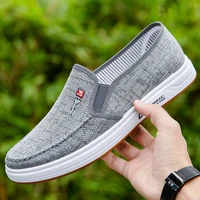 men casual shoes spring autumn man canvas shoes breathable plimsolls slip on male loafers outside flat cloth walking shoes 2022