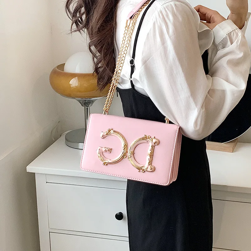 

High Quality Leather 2022 New Fashion Luxury Brand Women Chain One Shoulder Messenger Bag Famous Designer Wallets and Bags Cc Gg