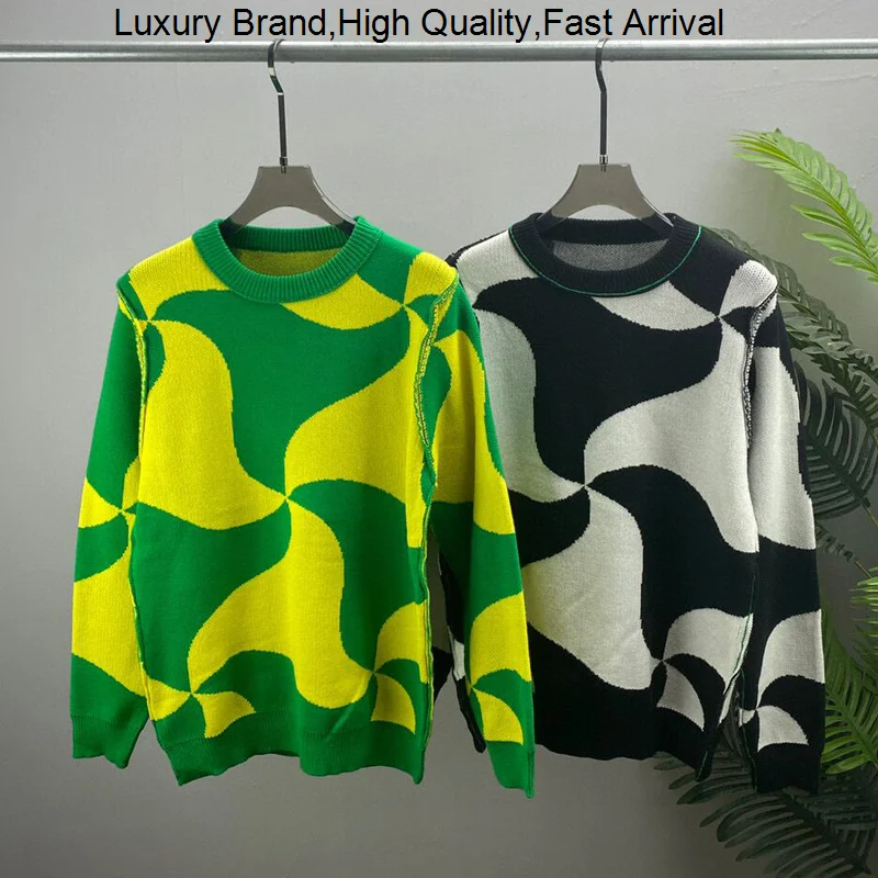 

Мужской свободный свитер с круглым вырезом, повседневный пуловер с длинным рукавом, в стиле Харадзюку, Осень-зима 2023