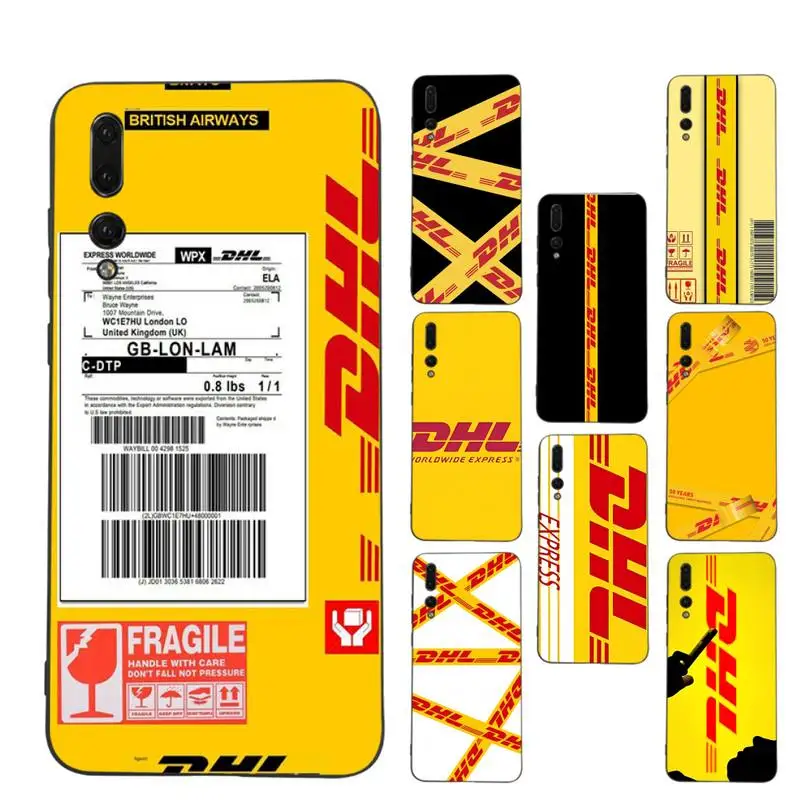 

DHL 50th Anniversary Edition Label Phone Case For Huawei P 8 9 10 20 30 40 50 Pro Lite Psmart Honor 10 lite 70 Mate 20lite