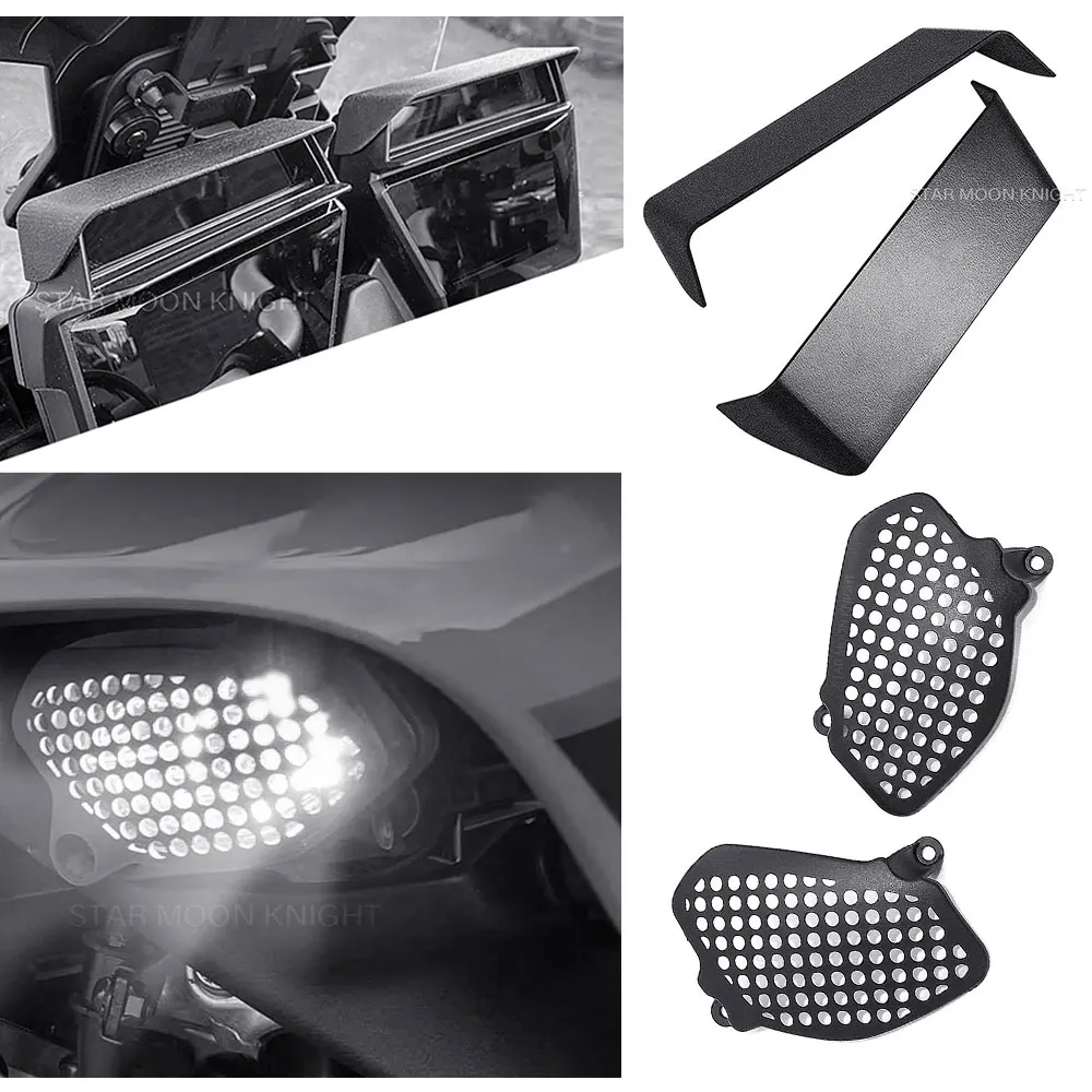 

For Yamaha Tracer 9 Tracer9 GT 2021- TFT Peaks Hat Sun Visor Meter Cover Lower Headlight Guards Turn Lights