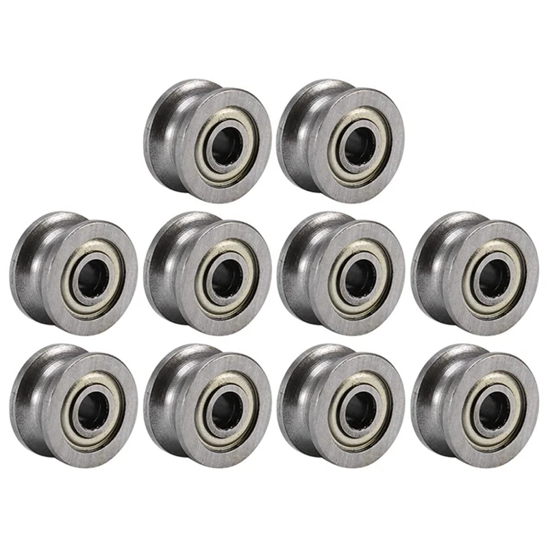 

40Pcs U Groove Bearing U624ZZ Carbon Steel Durable V Groove Ball Bearing Pulley For Rail Track Linear Motion Systems