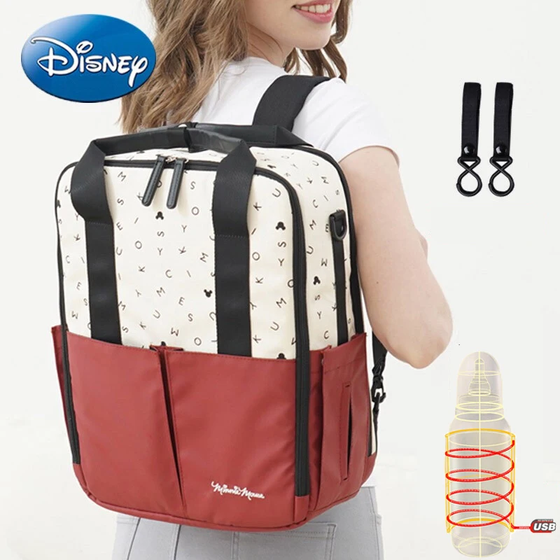 Disney Fashion Baby Diaper Backpack Elegant Stylematernity Backpack Mommy and Baby Travel  Diaper Organizer Large Size Nappy Bag