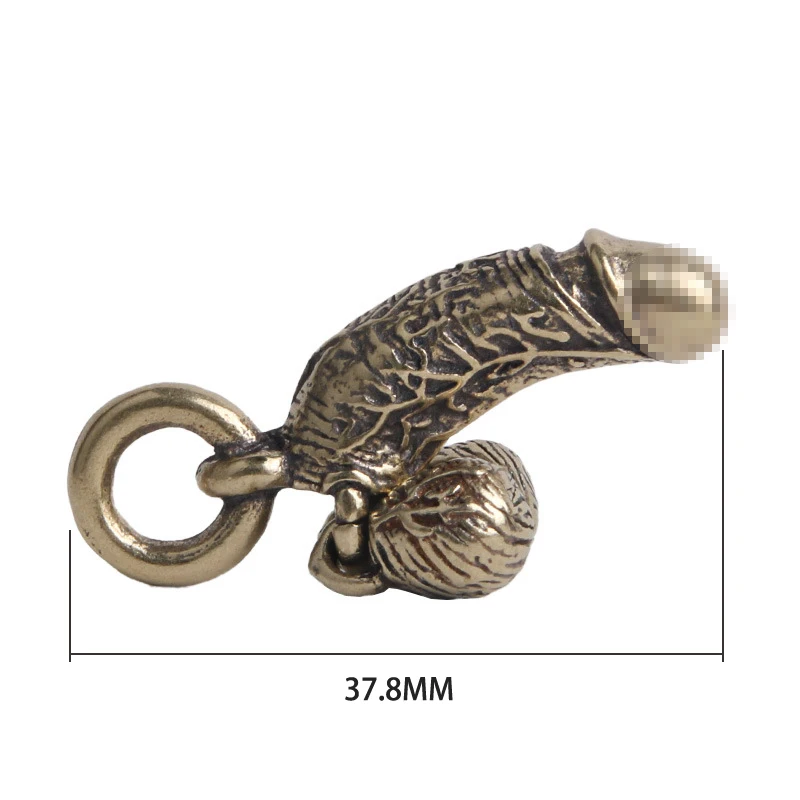 Латунный мужской брелок для ключей с кулоном в виде пениса забавная креативная