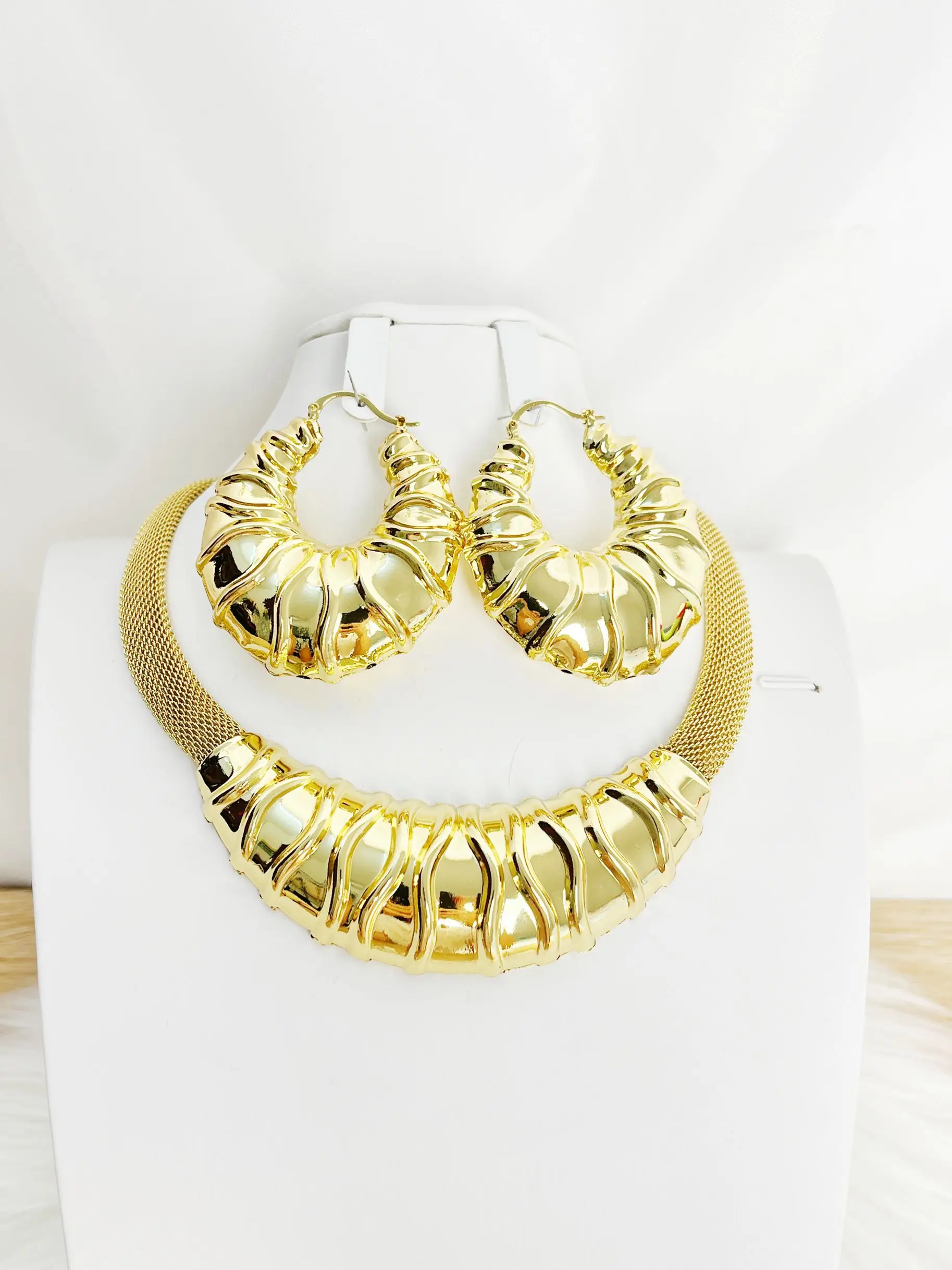 

Dubai Jewelry Set Women Wear Party Wedding Anniversary Fashionable Gold Plating Luxurious And Elegant