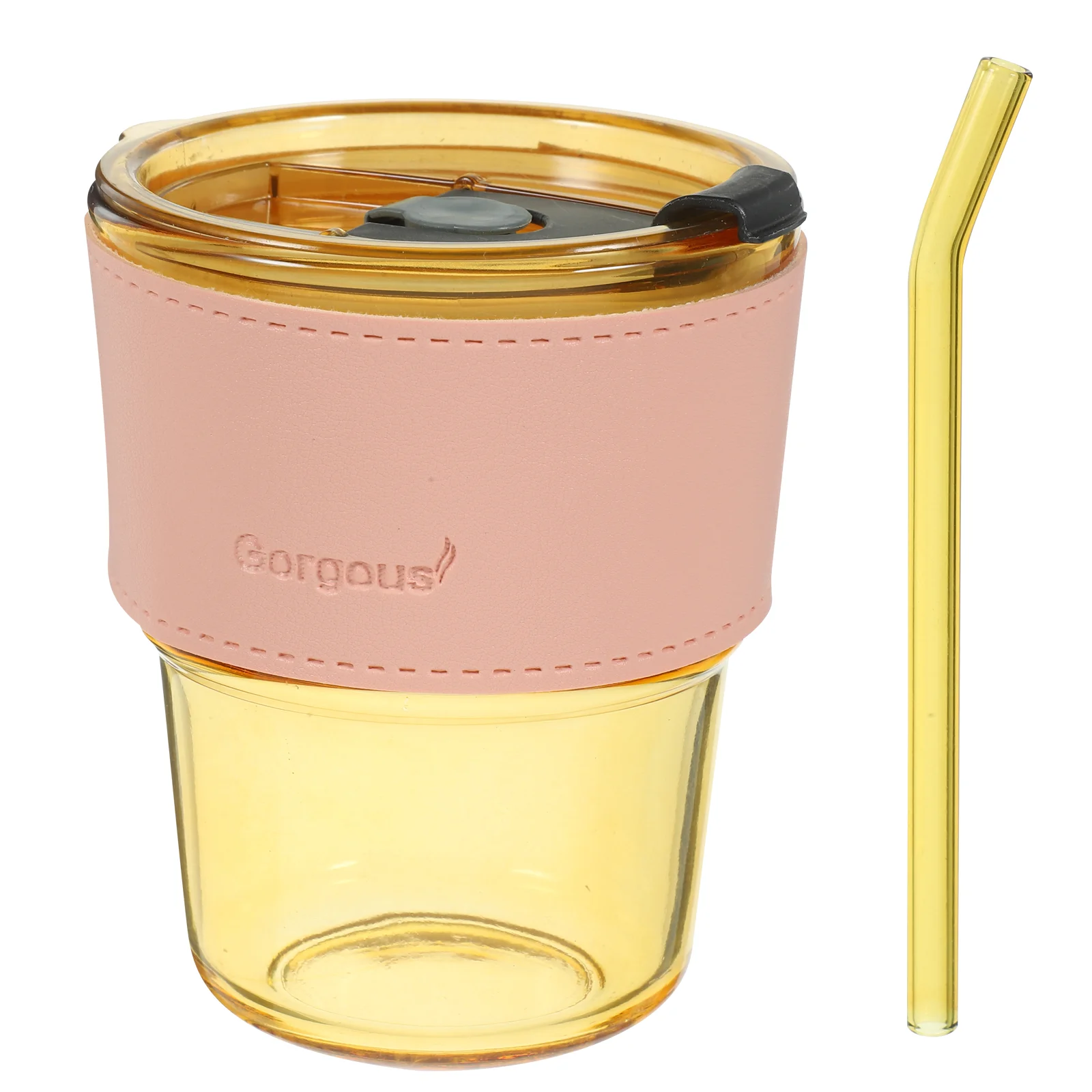 

Sippy Cup Glass Coffee Insulated Tumblers Drinking Straw Water Glasses Large Capacity Small Bottle Lid Office