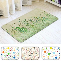 colorful polka dots printed flannel floor mat bathroom decor carpet non slip for living room kitchen welcome doormat