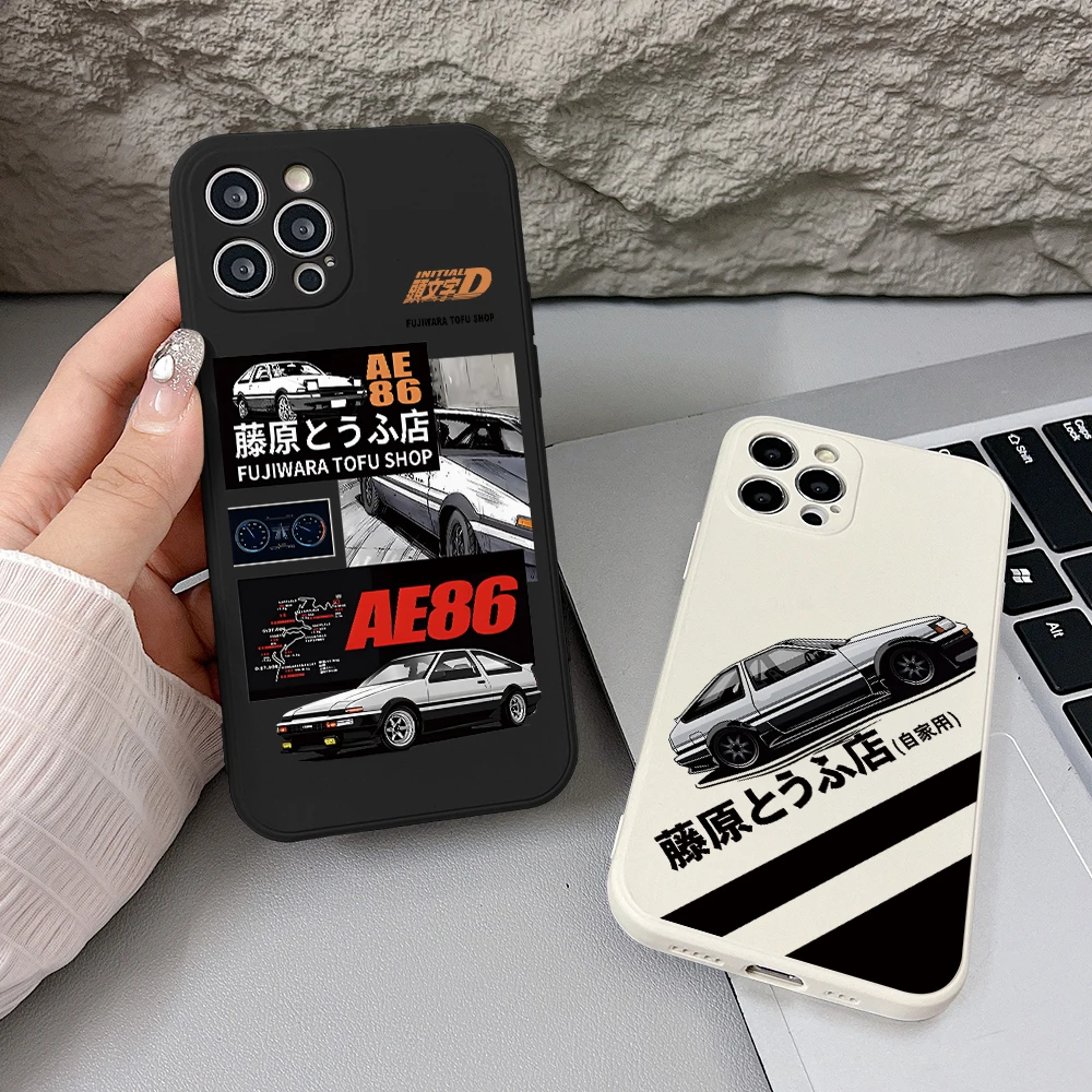 Initial D AE86 Phone Case for Vivo V30 V30e V29 V25 V21 Y50 Y36 Y35 Y28 Y22 Y21 Y20 Y17 Y16 Y15s Pro 4G 5G TPU Soft Cover