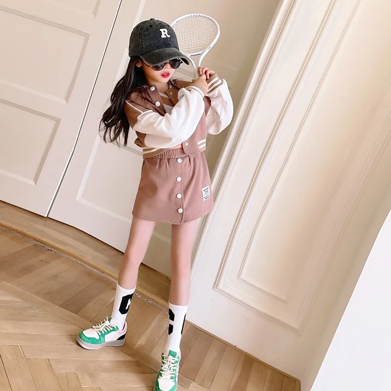 Спортивный костюм для девочек новинка весны 2022 бейсбольная форма в стиле