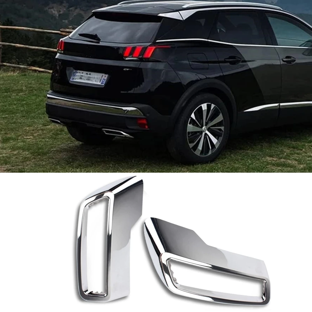 

Для Peugeot 3008 5008 Allure 2017-2022/Citroen C5 Aircross 2017-2021 ABS хромированный задний глушитель, крышка хвостовой трубы, 2 шт.