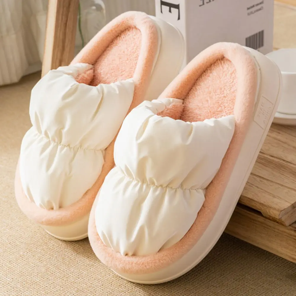 

Зимние тапочки унисекс, теплые, водонепроницаемые, Нескользящие, хлопок, удобная домашняя обувь, ks580