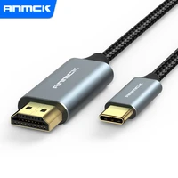 anmck usb c to hdmi cable compatible 4k 60hz adapter converter for macbook mate10 pro laptops video cable type c to hdmi cord