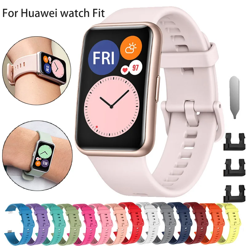 

Rubber Replacement Strap for Huawei Watch Fit Band Sport Smart Waterproof Wrist Watchband Bracelet Accessorie for Huawei Fit