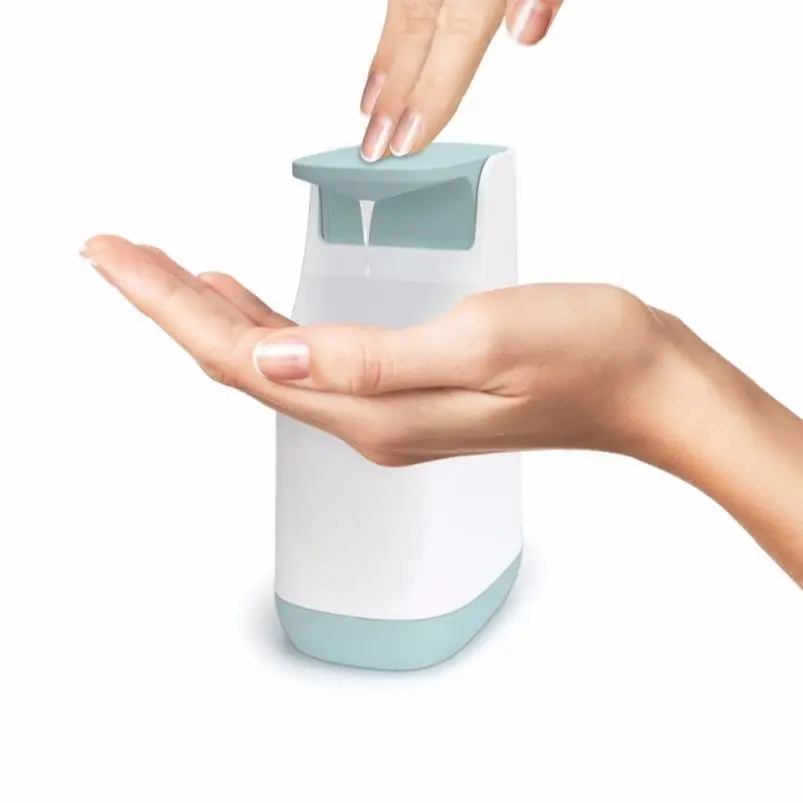 

ZhangJi 350ml ABSNon-Drip Bathroom Kitchen Space-Saving Liquid Soap Pump Compact Soap Dispenser Push type Non-Slip Base Handy