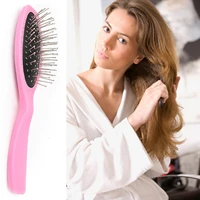 plastic handle anti static wig comb tool styling senior steel comb tooth cosmetic beauty accessories