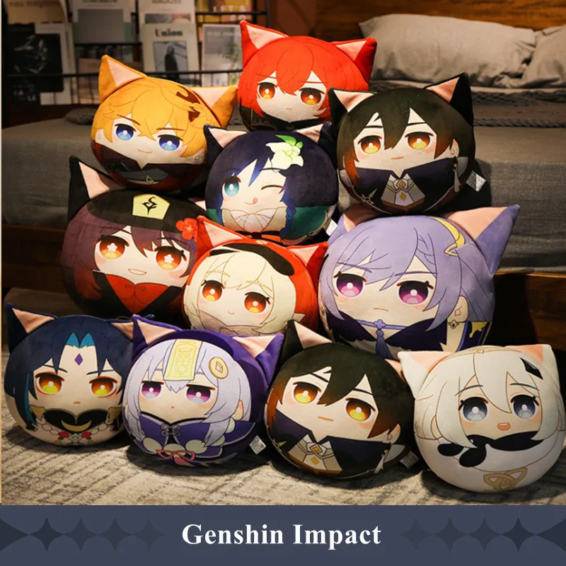 

Genshin Impact Kaedehara Kazuha Hu Tao XIAO Zhongli Morax Tartaglia Klee Barbatos Vebti Diluc Plush Doll Pillows Cosplay Cartoon
