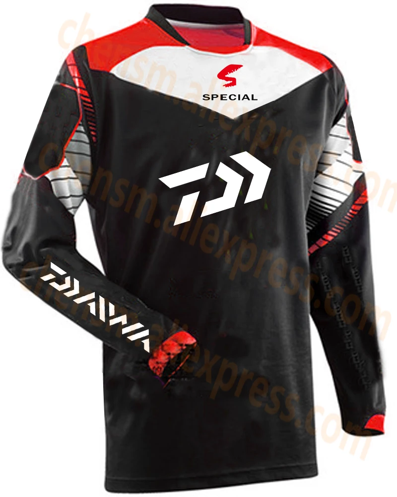 DAIWA New Fishing Jersey Long Sleeve Fishing Clothing Autumn Shirt Quick Dry Mosquito Proof Sunscreen Cool Sportswear