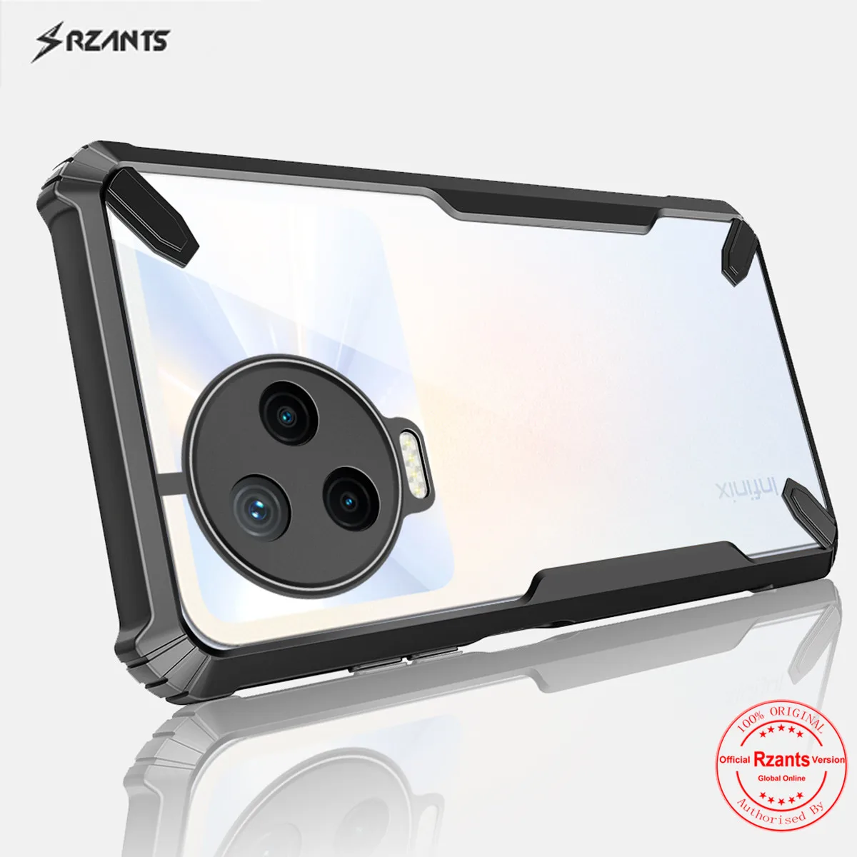 

Rzants For Infinix Note 12 Pro 4G Case [Bull] Slim Cover Casing Camera Protection Small Hole Thin Shell