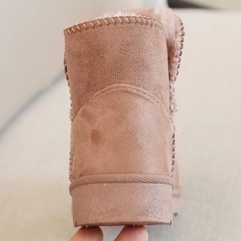 Модные детские повседневные зимние ботинки короткие для маленьких мальчиков и