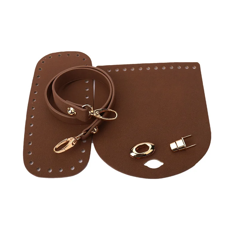 Hand-Made Bag Set Accessories for DIY Woven Bucket Shoulder Bag Bottom Cover Straps