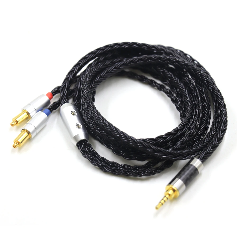 

16 Core Black Braided 2.5 3.5 4.4mm XLR Balanced Earphone Cable For Shure SRH1540 SRH1840 SRH1440 Headphone Upgrade Cables