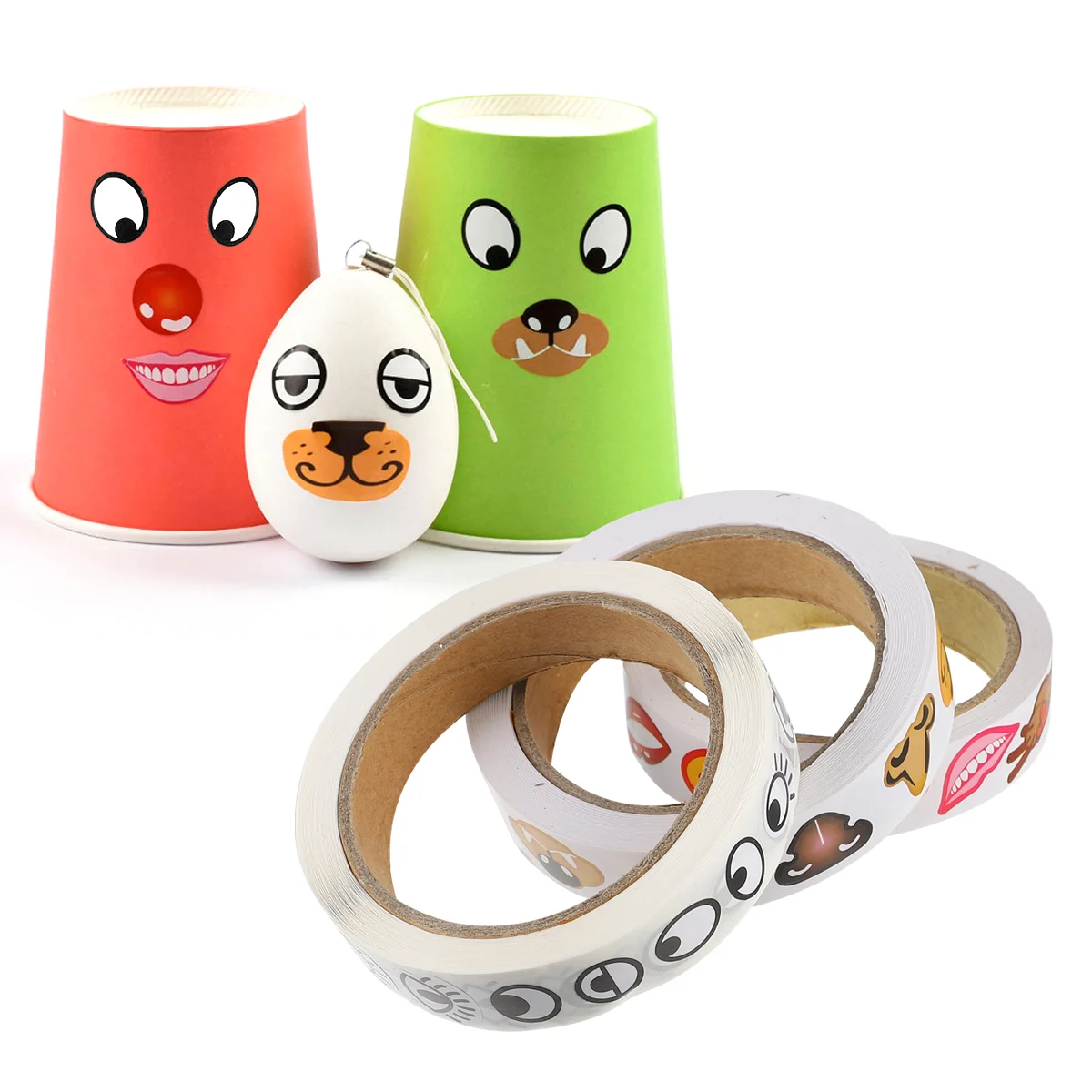 

Stickers Sticker Eye Face Crafts Eyes Mouth Craft Faces Eyeball Nose Labels Water Cartoon Stationery Bottle Books Decal Party