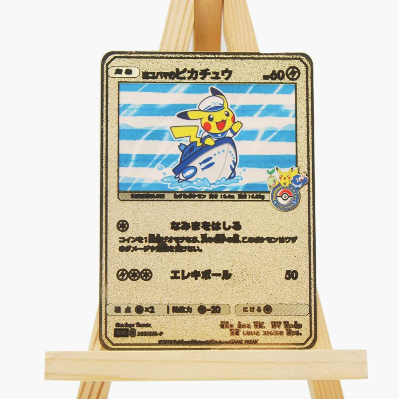 

Japanese Pokémon Metal Cards Anime Cartoon Collection Cards Pikachu Game Battle Cards Collection Toys Birthday Gifts forChildren