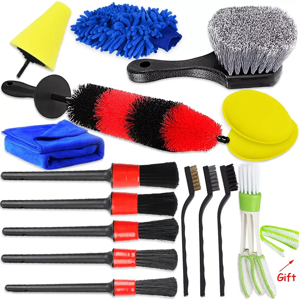 Cleaning Brush Detailing Brush For Tire Wheel Rim Cleaning Dirt Dust Clean Brushes For Car Interior Exterior Cleaning